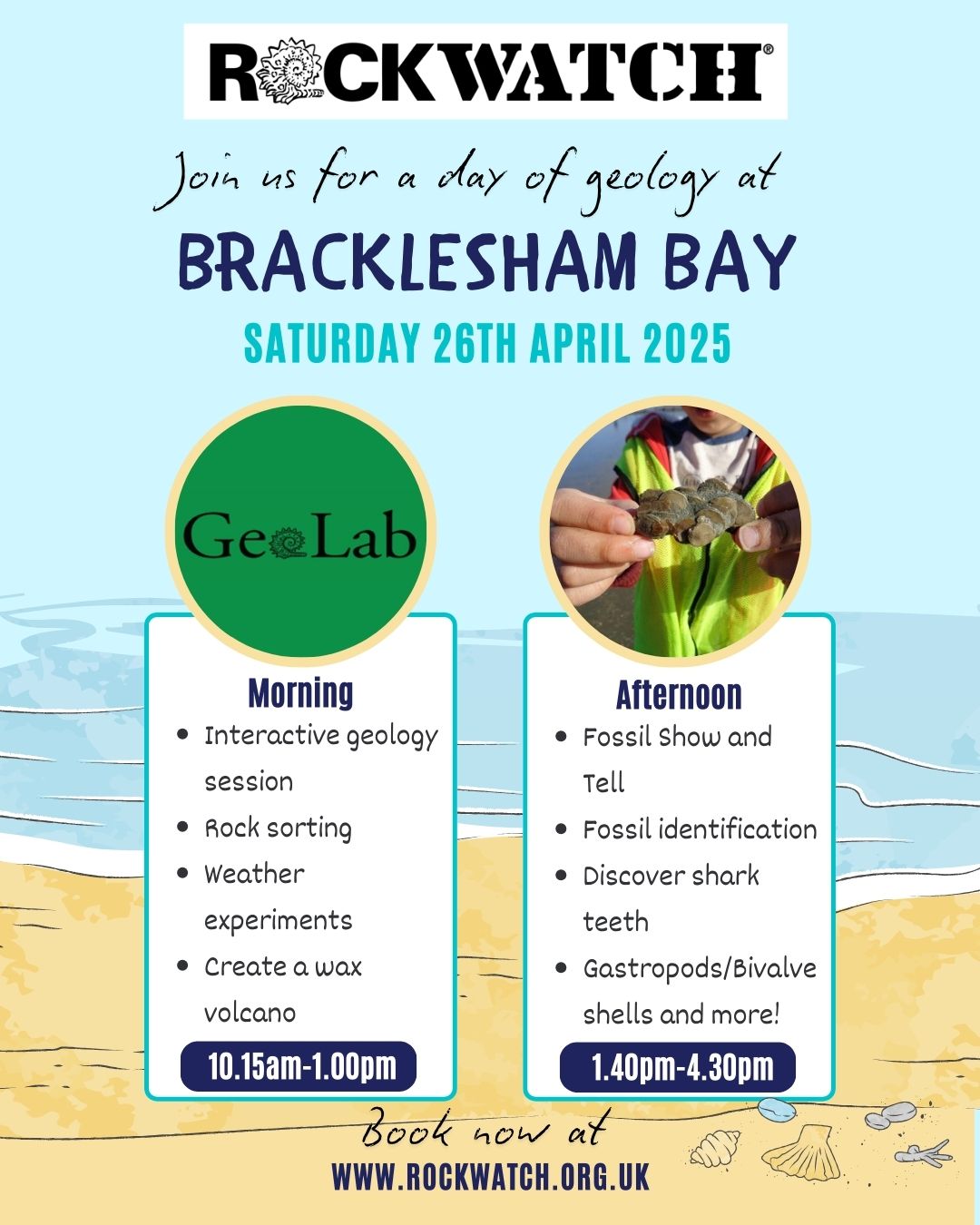 Bracklesham Bay GeoLab and Fossil Hunt 2025 - FULLY BOOKED!